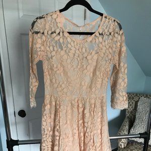 FREE PEOPLE Romantic Beige Dress